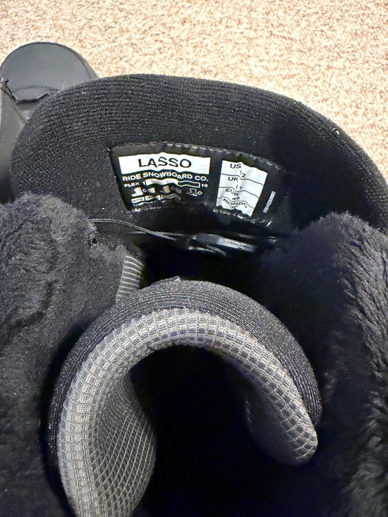 Ride Lasso BOA Snowboard Boots Men’s Size 12 Black All-Mountain